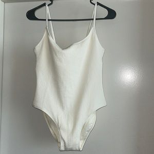 NWT - Size Large - Monday Swimwear - Bahamas One Piece - Ivory Crinkle
